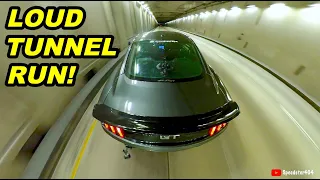 [ASMR] Tunnel Run Exhaust Sound! Mustang GT POV Acceleration & Downshifts Close Call with Cops