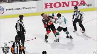 San Jose Sharks @ Anaheim Ducks | 2018 NHL Stanley Cup Playoffs: 04/12/2018 R1,G1 -NHL 18 Highlights