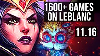 LEBLANC vs HEIMERDINGER (MID) | 8/1/14, 1600+ games, 900K mastery | KR Diamond | v11.16