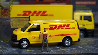 Diecast Chevrolet van DHL 596 model Unboxing Review Diecast Hunting in Europe!