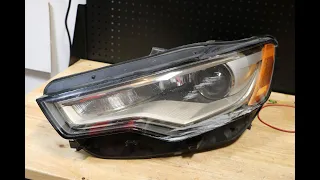 2012-2016 Audi A6 Bi-Xenon Headlight Disassembly
