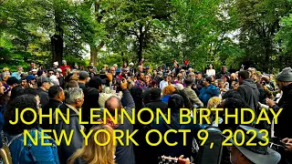 John Lennon Birthday - Strawberry Fields New York sing along - He would be 83 Today - Oct 9, 2023