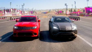 Lamborghini Urus 2019 VS Jeep Grand Cherokee Trackhawk 2018 Head To Head Battle || Forza Horizon 5 |