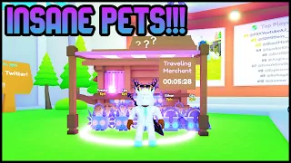 I GOT AMAZING PETS FROM THE TRAVELING MERCHANT IN PET SIMULATOR X...