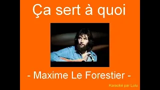 Karaoké ça sert à quoi Maxime Le Forestier