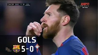 Gols - Barcelona 5 x 0 Celta de Vigo - La Liga 16-17