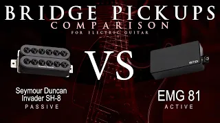 Seymour Duncan INVADER SH-8 vs EMG 81 - Bridge Guitar Pickup Comparison Tone Demo