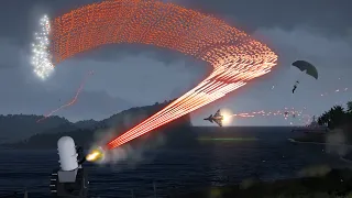 Chinese J-10 Jet SHOT DOWN by Anti Air Defense System - CIWS - Military Simulation - ArmA 3