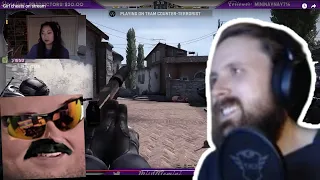 Forsen Reacts to Girl live streaming catch cheating on cs.go