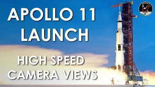 Apollo 11 Launch at 60 fps - High Speed Camera Views - HD - Saturn V liftoff