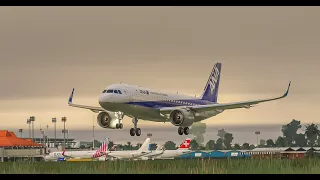 ANA Airbus A320 Neo Crosswind Takeoff Realistic MSFS Experience