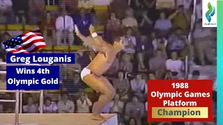 1988 Greg Louganis USA  Diving - 4th Olympic Diving Gold medal -  Mens 10 Meter Diving