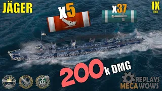 Jäger carries with Kraken, 3 Deathstrikes and 199k Damage | World of Warships Gameplay