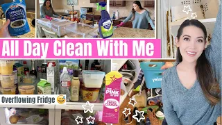 EXTREME CLEAN WITH ME KITCHEN DECLUTTER | Messy House Cleaning & Refrigerator Decluttering