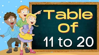 table 11  to 20 | table of eleven to twenty  | multiplication | 11 to 20 tables | toppo kids