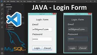 JAVA - Create Login Form Using MySQL and Visual Studio Code