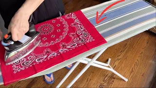 She irons a red bandana for this BRILLIANT porch idea!
