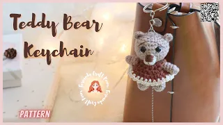 # 84 [ENGLISH] Free Pattern | Teddy bear keychain Amigurumi crochet