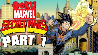 What if Goku and Vegeta were in Marvel Comics?  The Secret Wars Saga PART 1