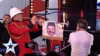 FIRST LOOK: David plays a fanfare for King Simon Cowell | BGT 2019