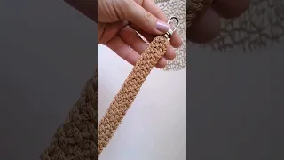 Супер просто! Как связать ремень для сумки крючком #crochetbagstrap #crochetshorts