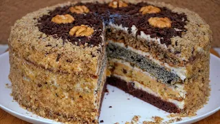 Торт «ДАМСКИЙ КАПРИЗ» или «ГЕНЕРАЛ» — Очень вкусный и простой торт на сметане!