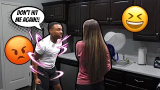 MANHANDLING MY BOYFRIEND TO SEE HOW HE REACTS *HILARIOUS REACTION*