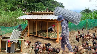 Building Life Ep.46 | finishing the roof, making the floor with bamboo and surrounding iron net