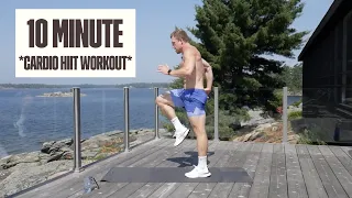 10 Minute HIIT Cardio Workout at Home (Intense & No Equipment)