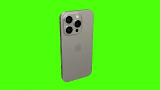 iPhone 15 Pro 3D greenscreen footage
