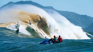 Surfing MASSIVE 20-30ft waves at Sunset Reef - "Big Wednesday" Cape Town 19/01/22