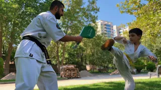 Kyokushin karate open air training in Yerevan