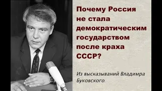 Почему Россия не стала демократическим государством? Мнение Владимира Буковского.