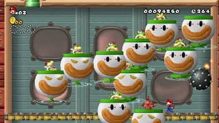 New Super Mario Bros. Wii - Fighting With All Multiple Koopalings Battles (Also with Bowser Jr)