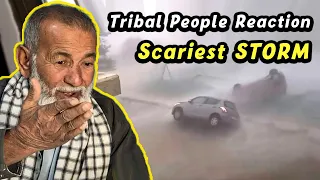 Tribal People React To Scariest STORM Moments Ever Caught On Camera, Nature Fails