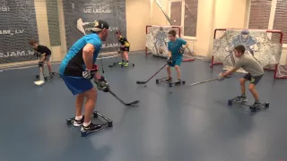 Off-Ice Hockey training: Stickhandling workout.