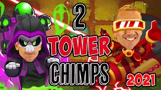 2 Tower CHIMPS Easy! - Bloons TD 6