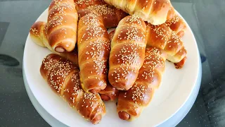 Сосиски в тесте с кунжутом. Тесто как пух! * sausages in dough