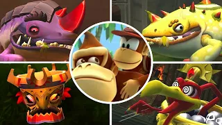 Donkey Kong Country Returns 3D - All Bosses (No Damage)