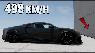 Bugatti Chiron Super Sport vs Wall 💥 498 km/h. Crash test