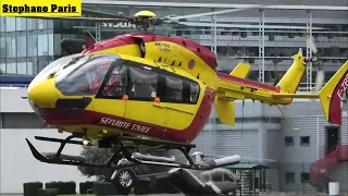 female pilot flying the AIRBUS EC145 of French civil security