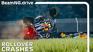 Crazy Rollover Crashes #3 | BeamNG Drive | F1 mod