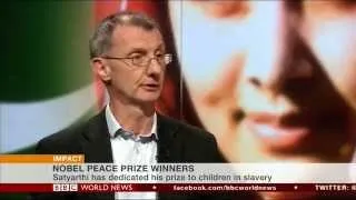 Kevin Watkins on Kailash Satyarthi winning the Nobel prize - BBC World News