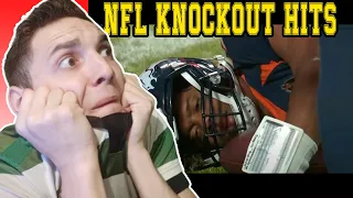 SOCCER FAN REACTS TO NFL CRAZIEST "KNOCKOUT" HITS... BUT THEY GET INCREASINGLY WORSE! | **REACTION**