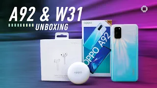 OPPO A92 Unboxing ft. OPPO Enco W31!