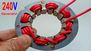 Make Dynamo Electric 240v 7000w magnetic gear capacitor generator