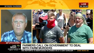 Farmers march to Union Buildings protesting against farm murders