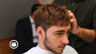 Textured Caesar Style Cut (French Crop) With a Slight Fade