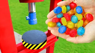 EXPERIMENT HYDRAULIC PRESS VS CANDY