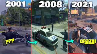 How to steal cop car in GTA Games (2001 - 2022) |Evolution of cop logic in GTA Games part 3 |